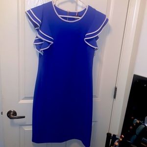 Tommy Hilfiger blue dress with ruffle sleeves size 12